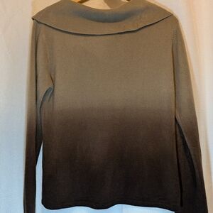 Nina Leonard Brown Ombre Turtleneck Sweater